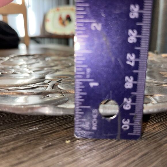 Arthur Court Tray‎ Platter Plate Aluminum Apple 1991 Metal Serving Party 12” - Picture 4 of 7